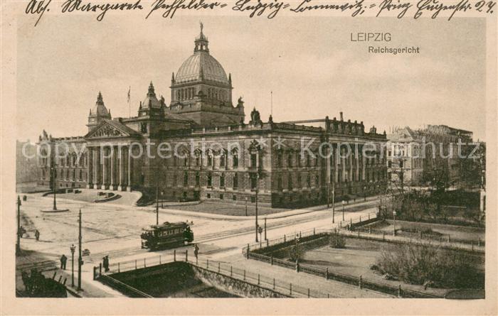 LEIPZIG Sachsen Reichsgericht Strassenbahn Feldpost