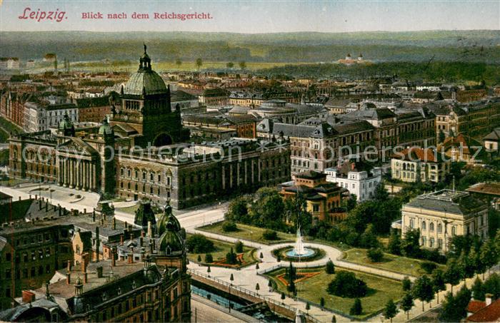 LEIPZIG Sachsen Panorama Blick nach dem Reichsgericht
