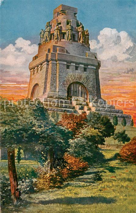 LEIPZIG Sachsen Voelkerschlachtdenkmal Kuenstlerkarte