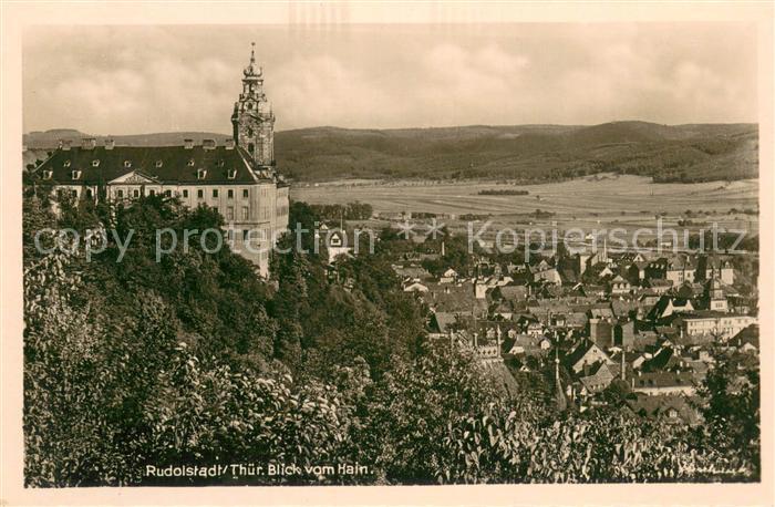 Rudolstadt Panorama Blick vom Hain Schloss
