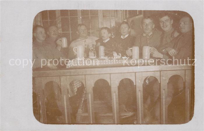 Leutenberg Thueringen Im Gasthaus Gruppenbild Feldpost