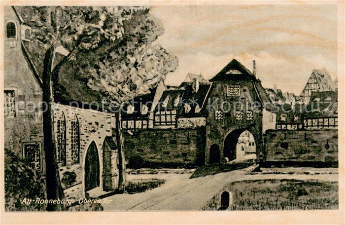 Alt Ronneburg Thueringen Oberes Tor Kuenstlerkarte