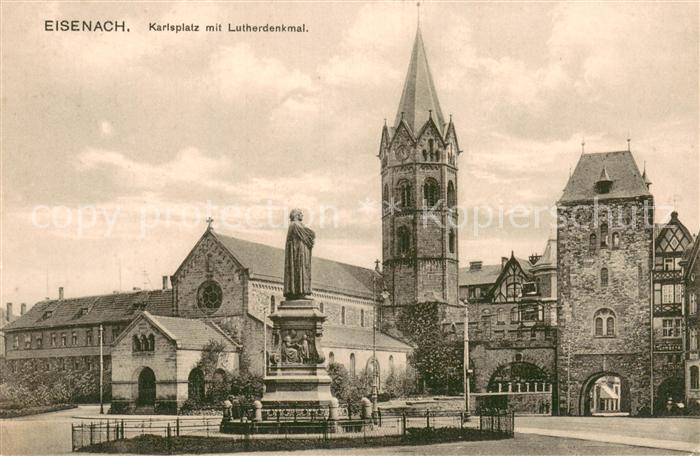 Eisenach Thueringen Karlsplatz mit Lutherdenkmal