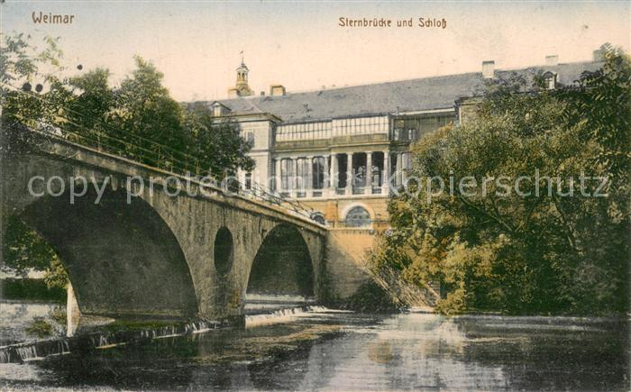Weimar  Thueringen Sternbruecke und Schloss Feldpost