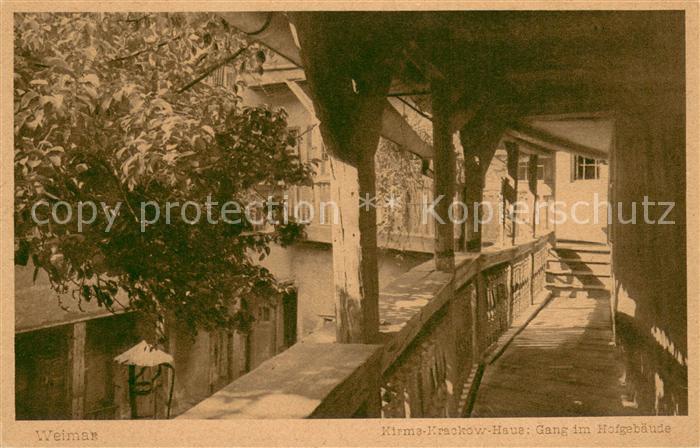 Weimar  Thueringen Kirms Krackow Haus Gang im Hofgebaeude