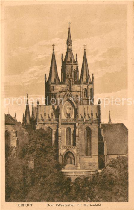 ERFURT  CITY Dom mit Marienbild