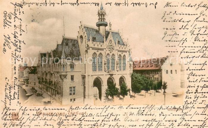 ERFURT  CITY Rathaus Deutsche Reichspost