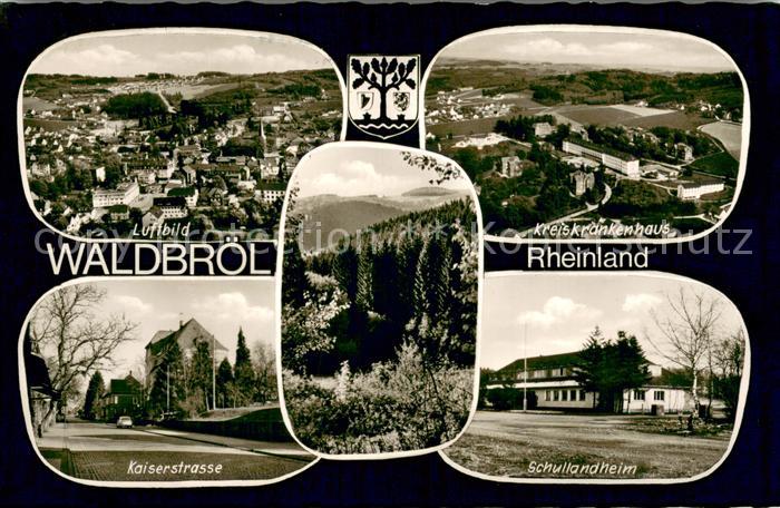 Waldbroel Kaiserstrasse Krankenhaus Schullandheim Landschaftspanorama