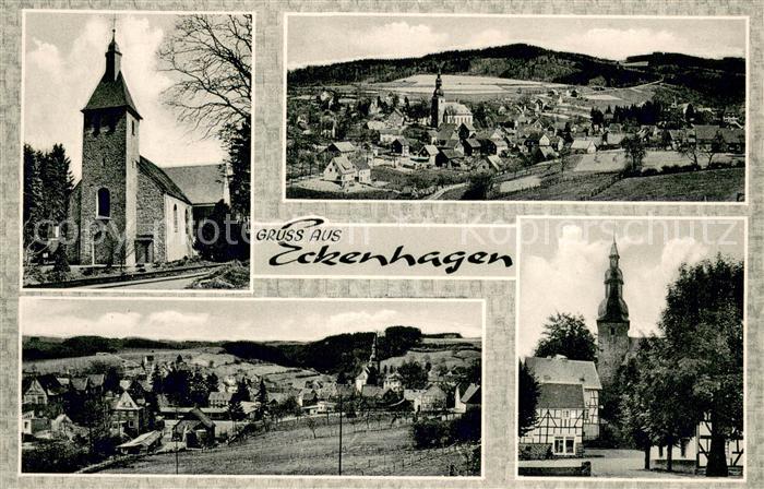 Eckenhagen Panorama Ortsmotiv mit Kirche