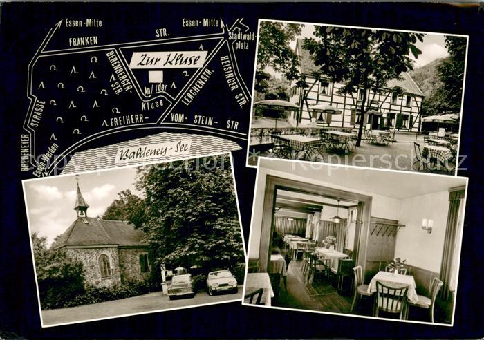 Bredeney Gaststaette Zur Kluse Gastraum Terrasse Kapelle