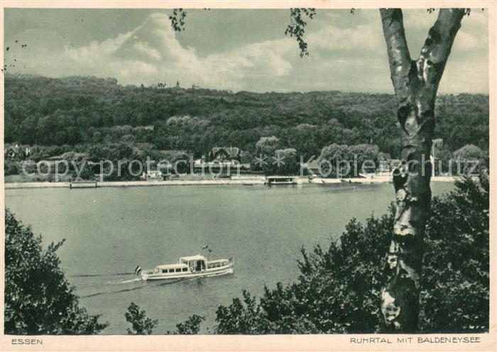 Bredeney Ruhrtal mit Baldeneysee Fahrgastschiff