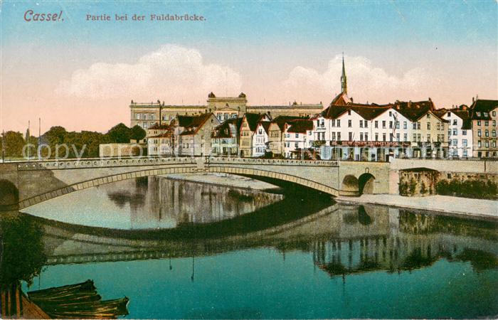 Cassel Kassel Partie an der Fuldabruecke