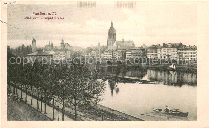 Frankfurt Main Blick vom Deutschherrnkai