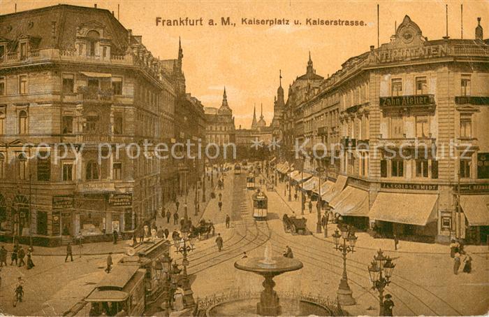 Frankfurt Main Kaiserplatz und Kaiserstrasse