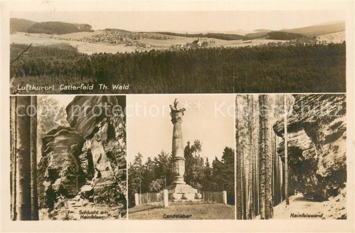 Catterfeld Panorama Schlucht am Hainfelsen Candelaber Hainfelswand