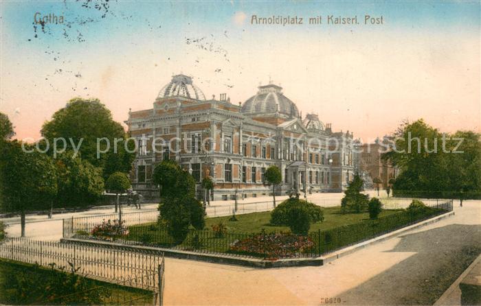 Gotha Thueringen Arnoldiplatz mit Kaiserlicher Post