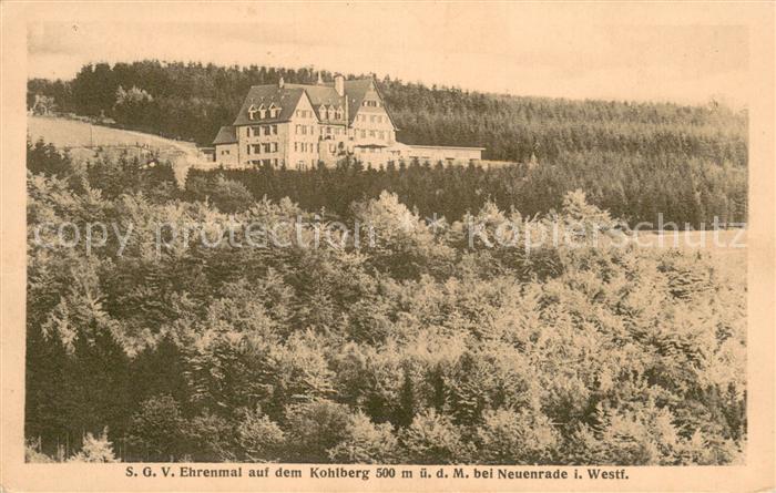 Neuenrade SGV Ehrenmal auf dem Kohlberg