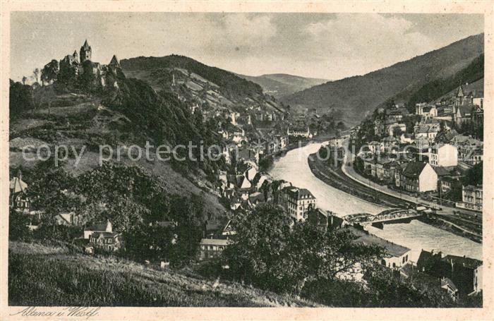 Altena Lenne Panorama mit Burg