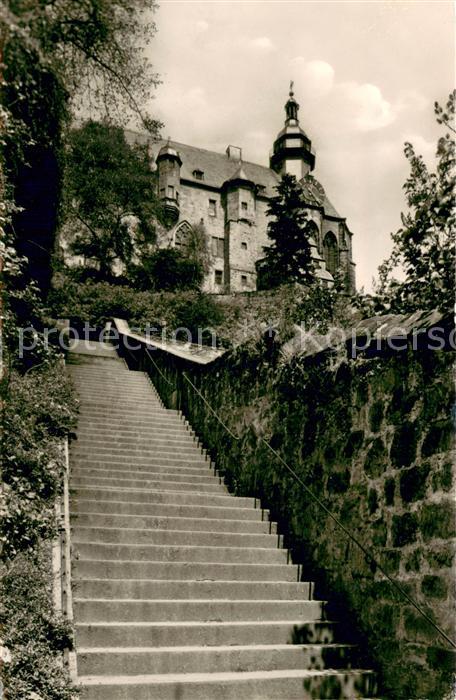 Marburg Lahn Schlosstreppe und Schloss