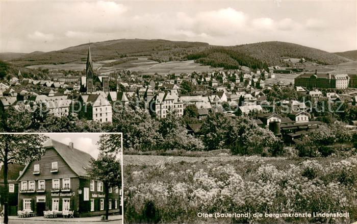 Olpe Stadt Gasthof Sauerland Panorama