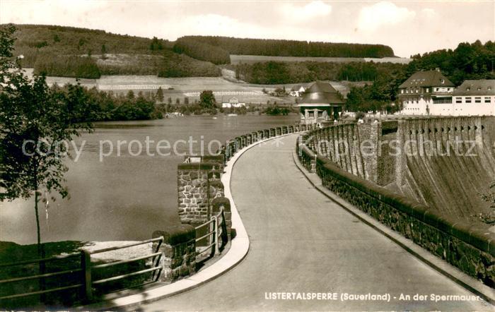 Olpe Stadt Gasthaus Listertalsperre Staumauer Hotel Koelner Hof