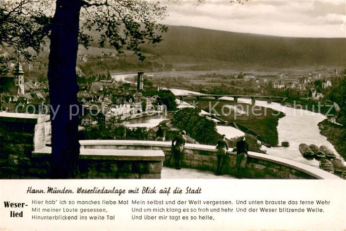 Hann. Muenden Stadtblick Weserlied