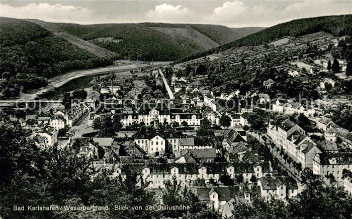 Bad Karlshafen Blick von der Juliushoehe