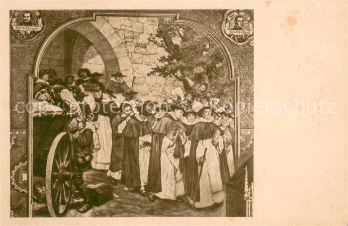 Marburg Lahn Dominikanermoenche verlassen ihr Kloster bei Gruendung der Universi