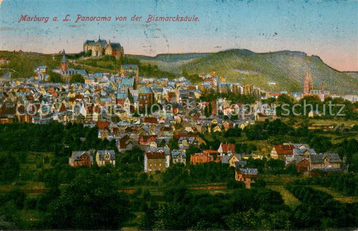 Marburg Lahn Panorama von der Bismarcksaeule