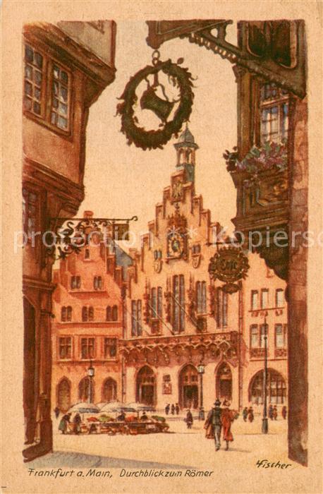 Frankfurt Main Blick zum Roemer