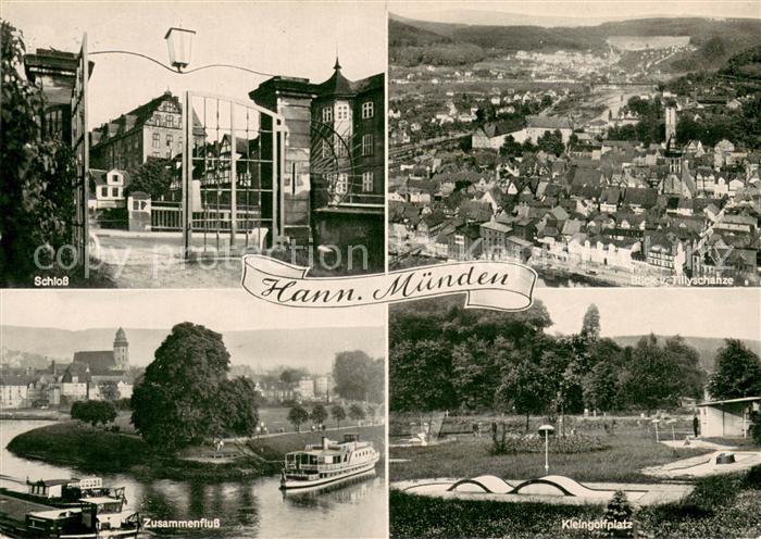Hann. Muenden Schloss Panorama Tillyschanze Zusammenfluss Kleingolfplatz