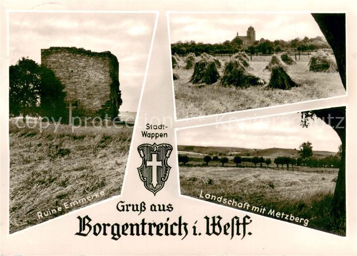 Borgentreich Ruine Emmerke Landschaft mit Metzberg