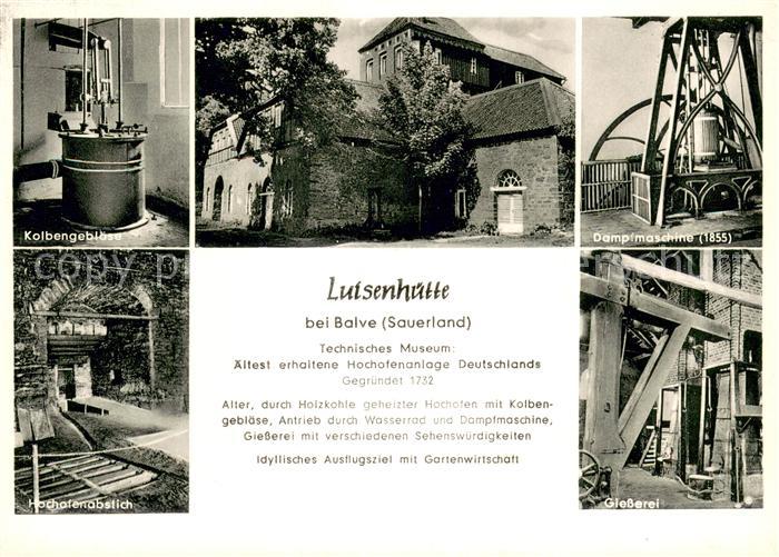 Balve Luisenhuette Kolbengeblaese Hochofenabstich Dampfmaschine Giesserei