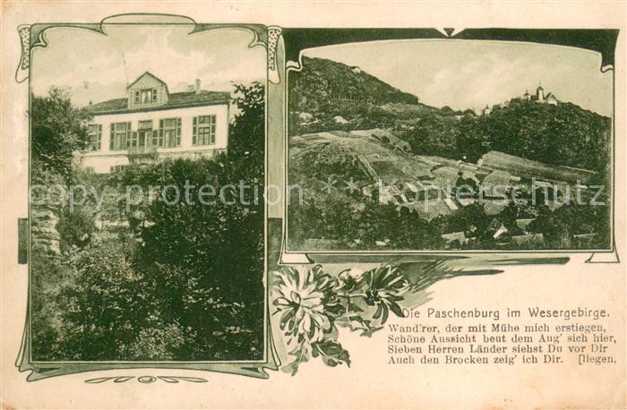 Brocken Harz Die Paschenburg im Wesergebirge