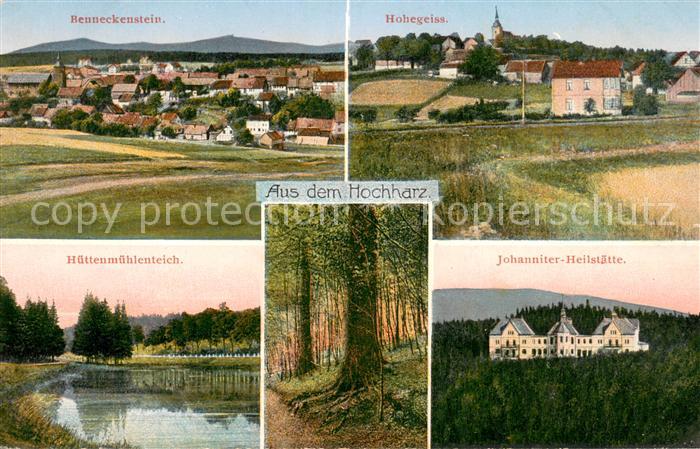 Hohegeiss Harz Benneckenstein Huettenmuehlenteich Johanniter Heilstaette