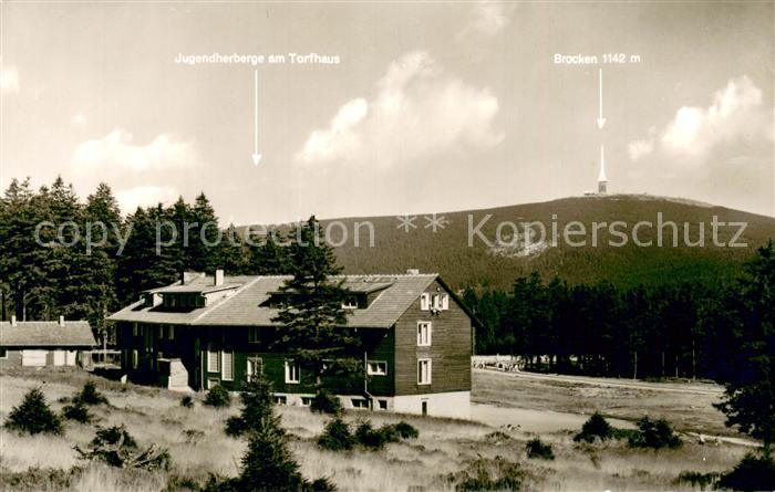 Torfhaus Harz Jugendherberge mit Blick zum Brocken