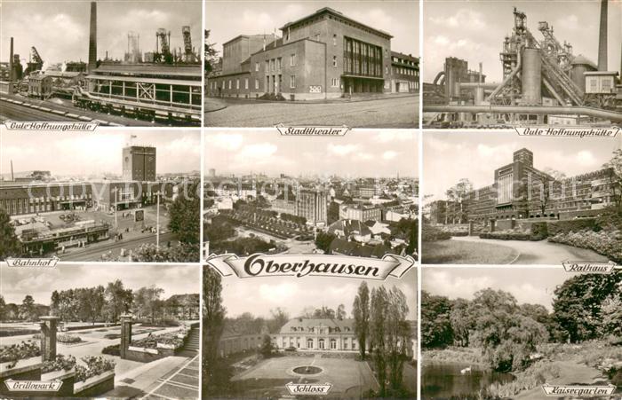 Oberhausen Gute Hoffnungshuette Stadttheater Bahnhof Rathaus Grillopark Schloss