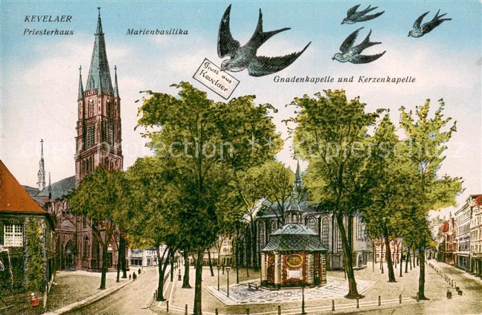 Kevelaer Priesterhaus Marienbasilika Gnadenkapelle und Kerzenkapelle