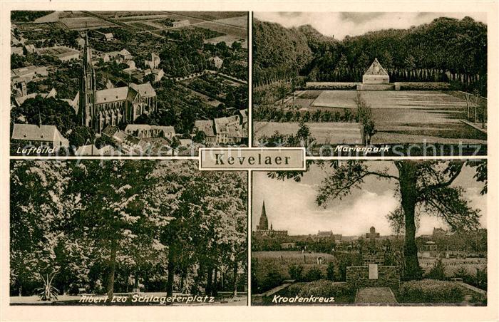 Kevelaer Fliegeraufnahme Marienpark Albert Leo Schlageterplatz Kroatenkreuz