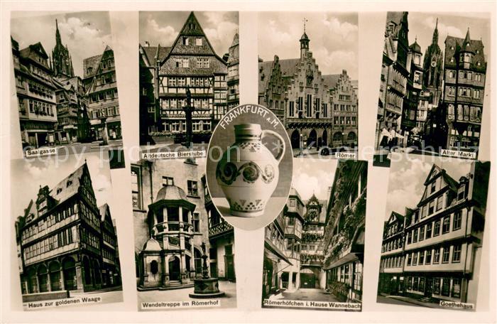 Frankfurt Main Saalgasse Altdeutsche Bierstube Roemer Alter Markt Haus zur golde