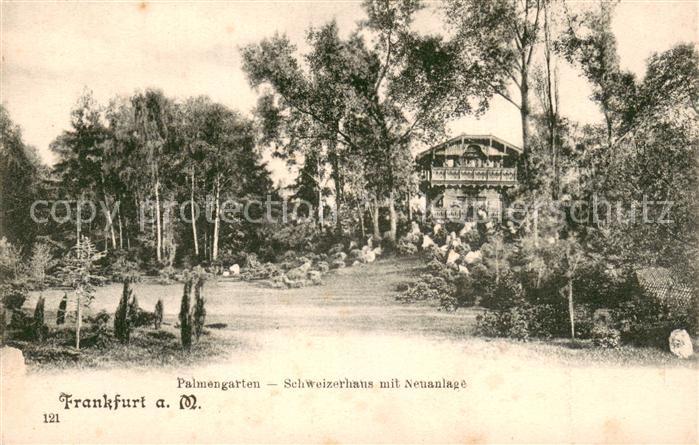 Frankfurt Main Palmengarten Schweizerhaus mit Neuanlage
