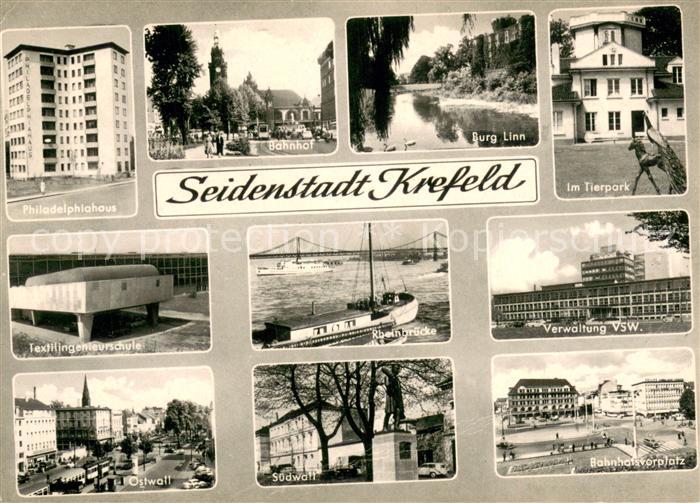 Krefeld Rhein Philadelphiahaus Bahnhof Burg Linn Tierpark Ostwall Rheinbruecke S
