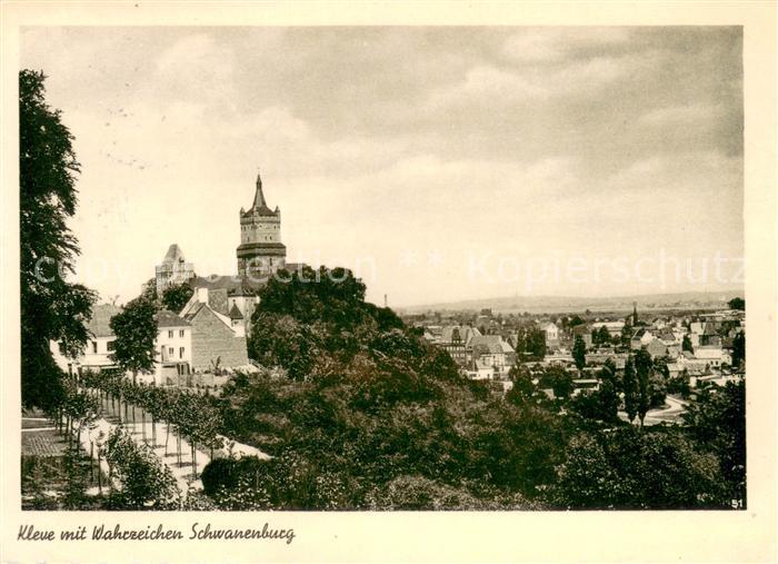 Kleve Cleve Panorama mit der Schwanenburg