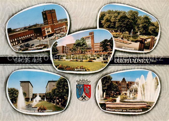 Oberhausen Hauptbahnhof Grillopark Rathaus Europahaus Friedensplatz