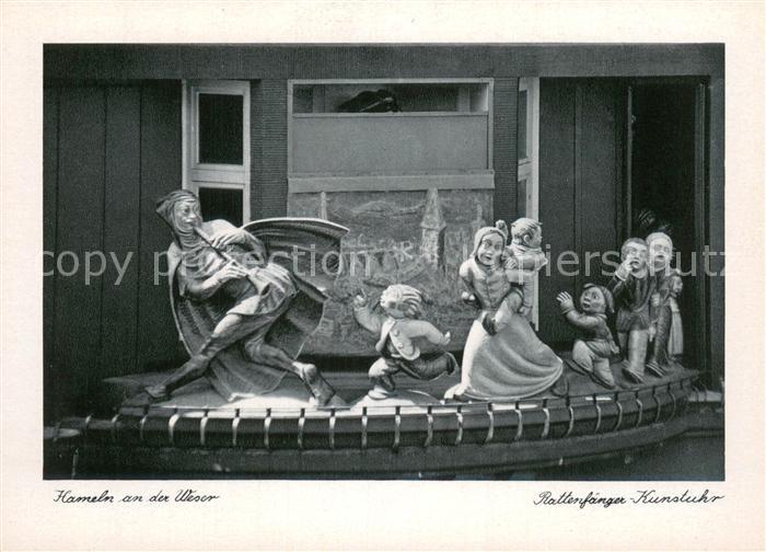 Hameln Weser Rattenfaenger Kunstuhr