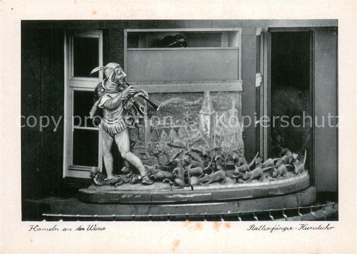 Hameln Weser Rattenfaenger Kunstuhr