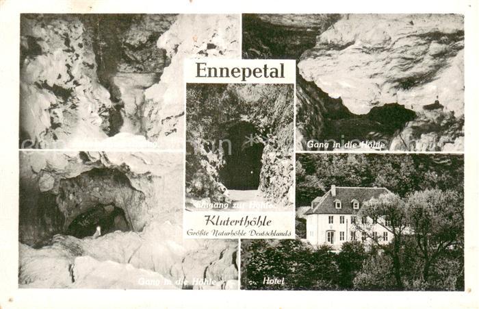 Ennepetal Voerde Kluterthoehle Eingang Gang in die Hoehel Hotel