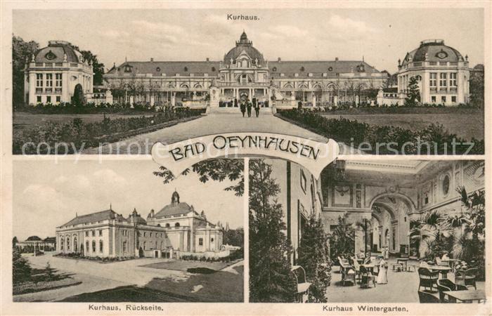 Bad Oeynhausen Kurhaus Rueckseite und Wintergarten