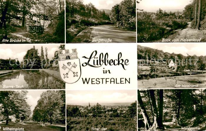 Luebbecke Westfalen Alte Bruecke Bergstrasse Maisenkopf Barre Teich Wilhelmplatz
