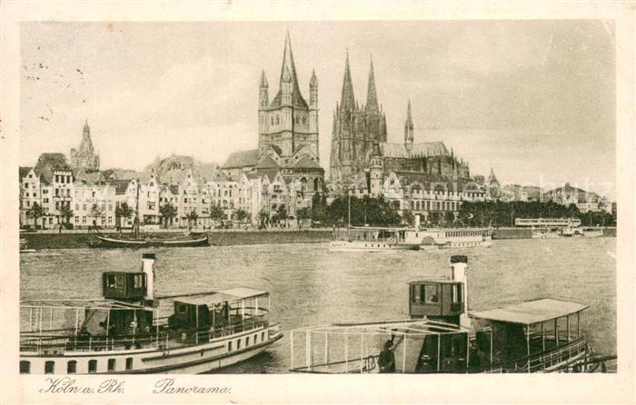 Koeln Rhein Panorama mit Dom